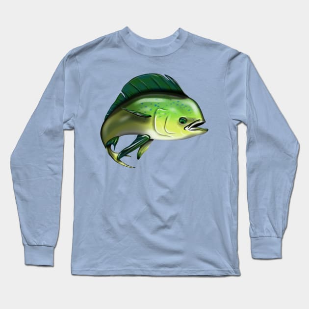 Mahi Mahi Long Sleeve T-Shirt by SuthrnView